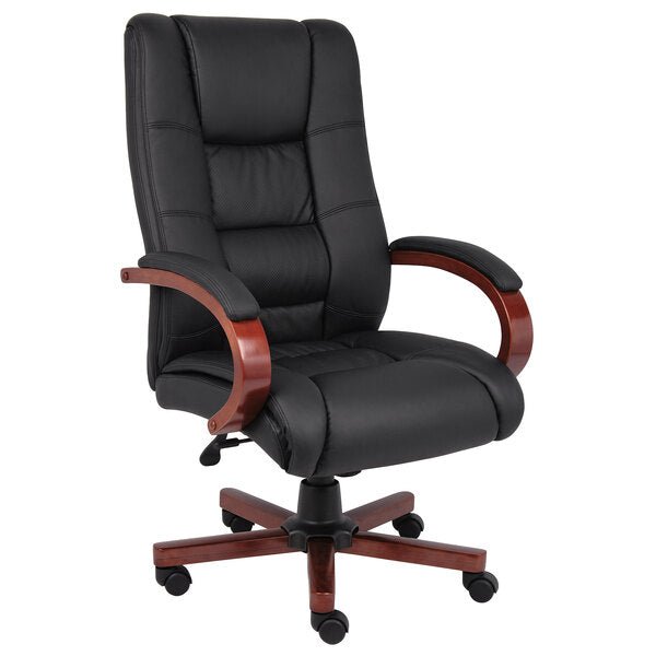 Boss High Back Executive Wood Finished Chairs (B8991) - SchoolOutlet