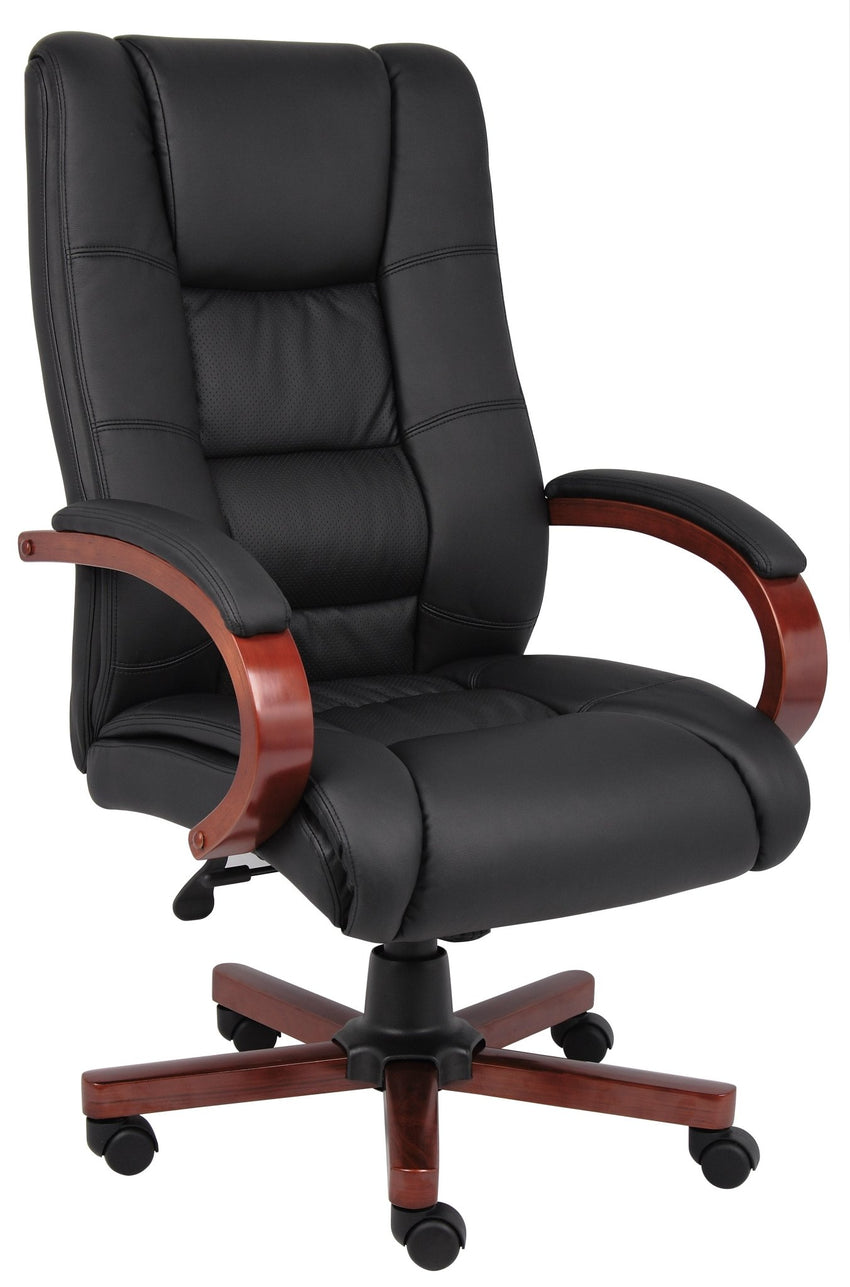 Boss High Back Executive Wood Finished Chairs (B8991) - SchoolOutlet