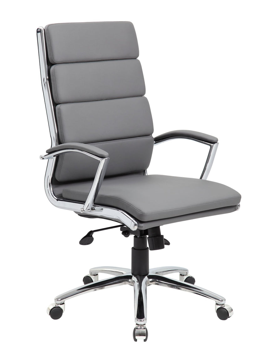 Boss Beige CaressoftPlus Vinyl High - Back Executive Chair (B9471) - SchoolOutlet