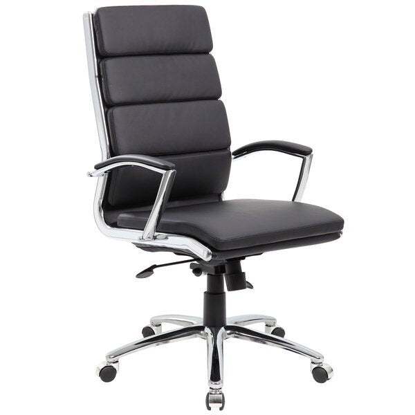 Boss Beige CaressoftPlus Vinyl High - Back Executive Chair (B9471) - SchoolOutlet