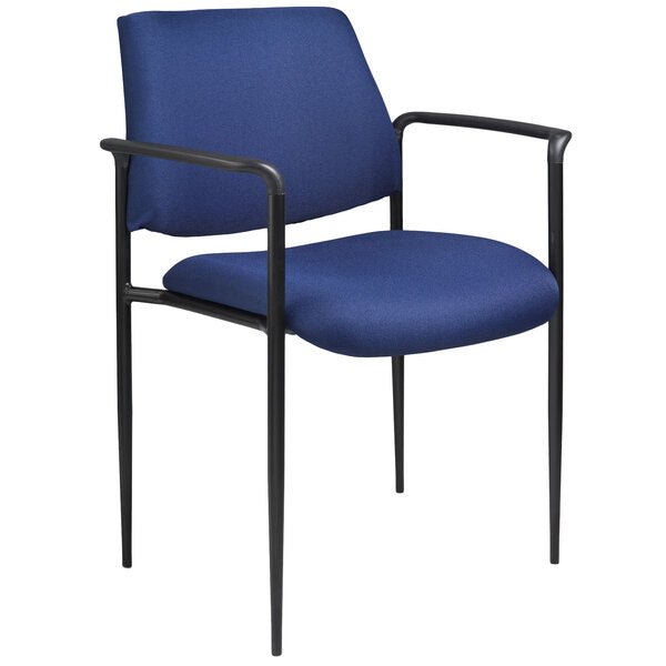 Boss Square Back Diamond Stacking Chair with Arm (B9503) - SchoolOutlet