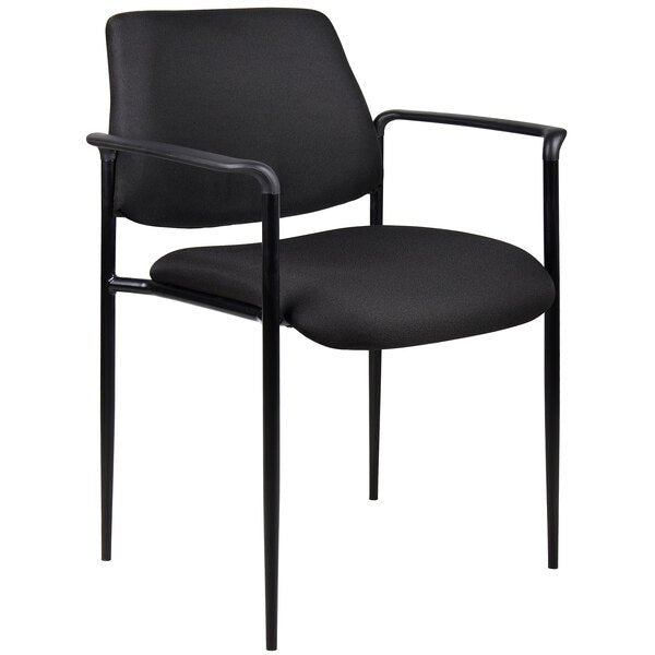 Boss Square Back Diamond Stacking Chair with Arm (B9503) - SchoolOutlet