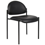 Boss Diamond Caressoft Vinyl Stacking Chair, Black (B9505) - SchoolOutlet