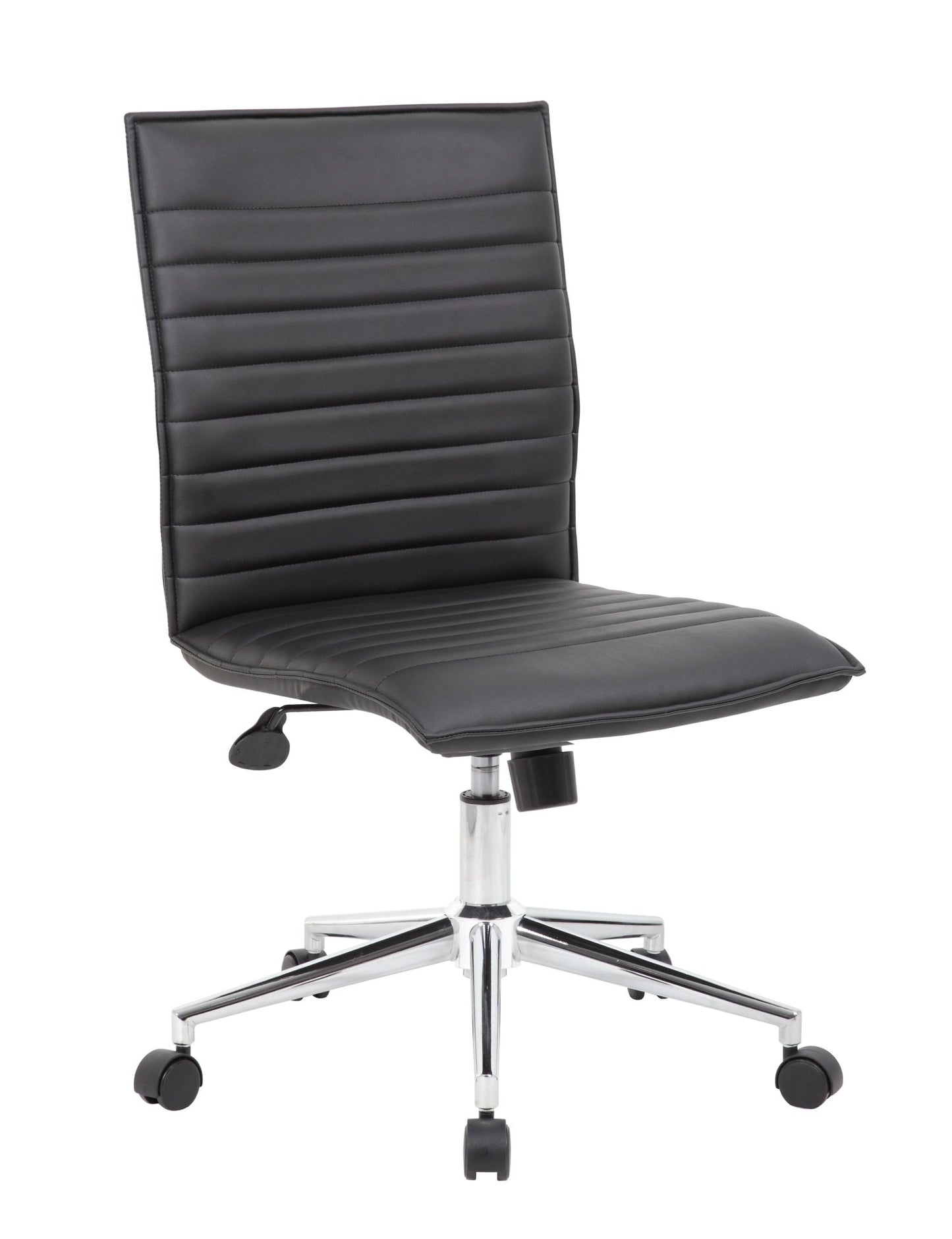 Boss Vinyl Armless Hospitality Task Chair, Black (B9534C) - SchoolOutlet