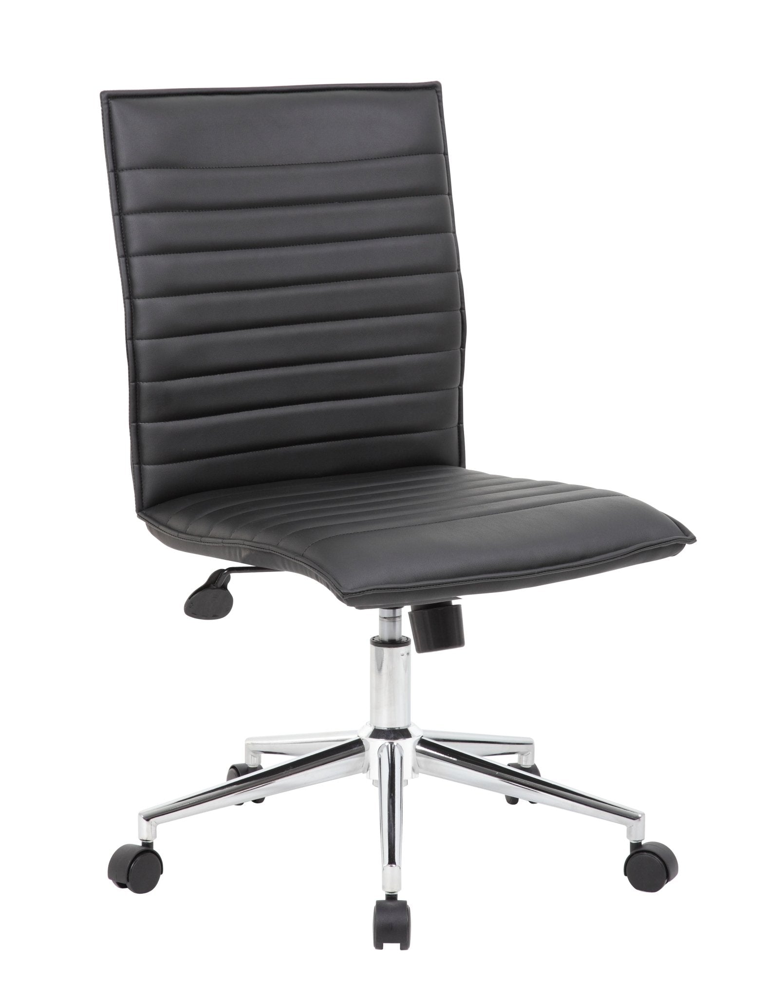 Boss Vinyl Armless Hospitality Task Chair, Black (B9534C) - SchoolOutlet