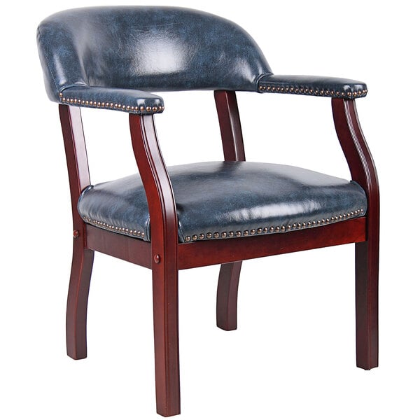 Boss Vinyl Captain's guest, accent or dining chair (B9540) - SchoolOutlet