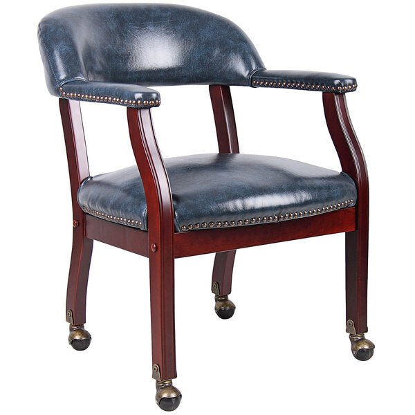 Boss Captain's guest, accent or dining chair with Casters (B9545) - SchoolOutlet