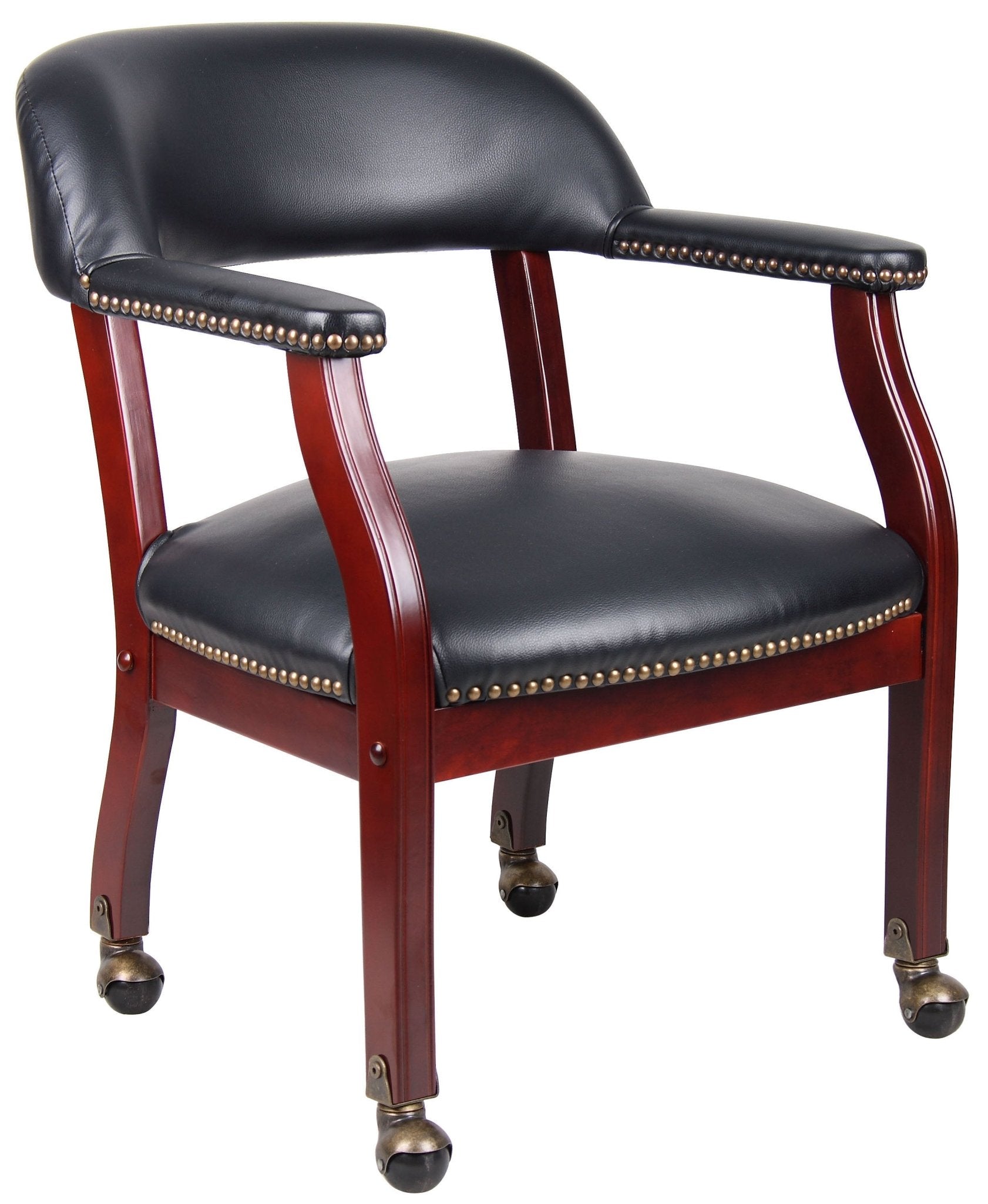 Boss Captain's guest, accent or dining chair with Casters (B9545) - SchoolOutlet