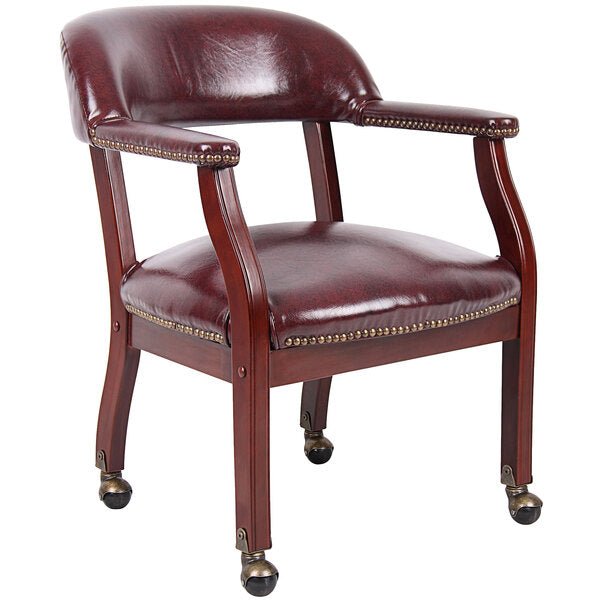 Boss Captain's guest, accent or dining chair with Casters (B9545) - SchoolOutlet