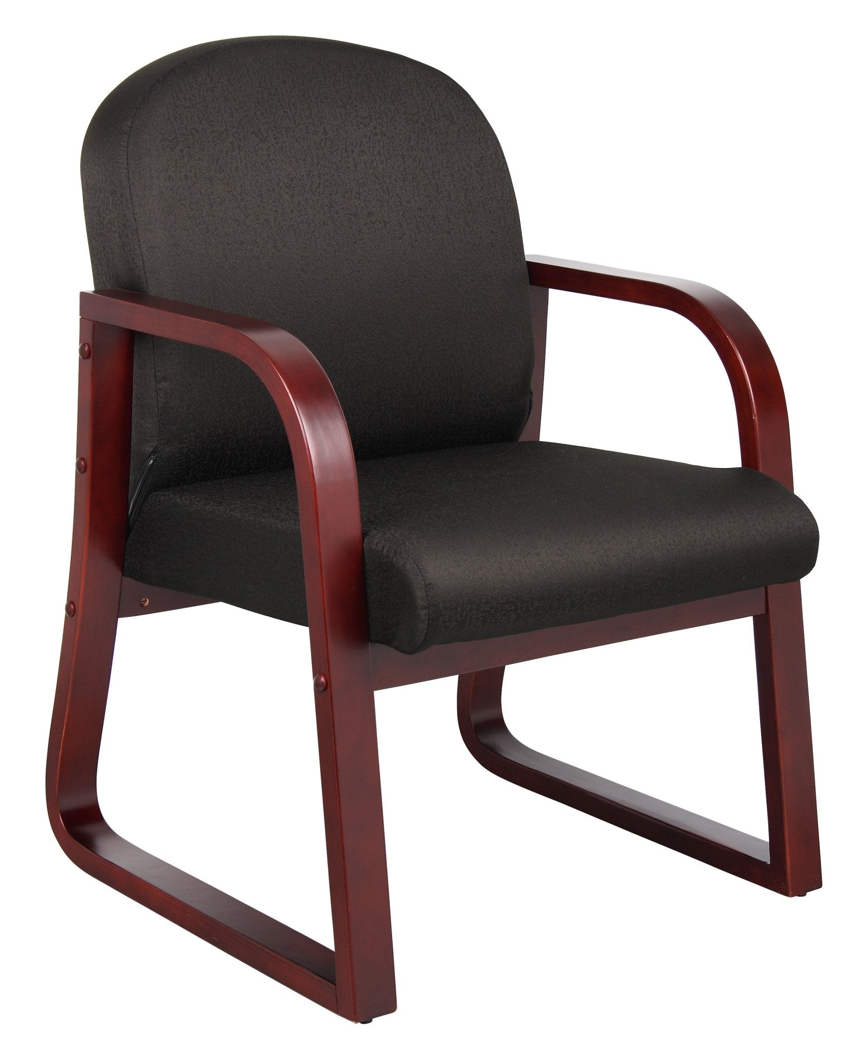 Boss Fabric Mahogany Frame Side Chair (B9570) - SchoolOutlet