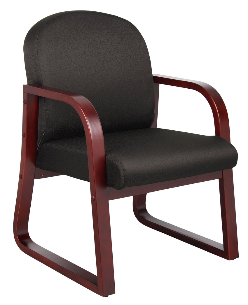 Boss Fabric Mahogany Frame Side Chair (B9570) - SchoolOutlet