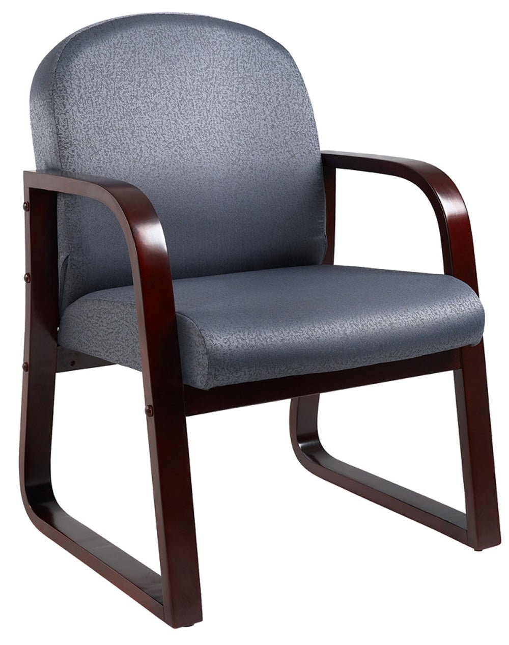 Boss Fabric Mahogany Frame Side Chair (B9570) - SchoolOutlet