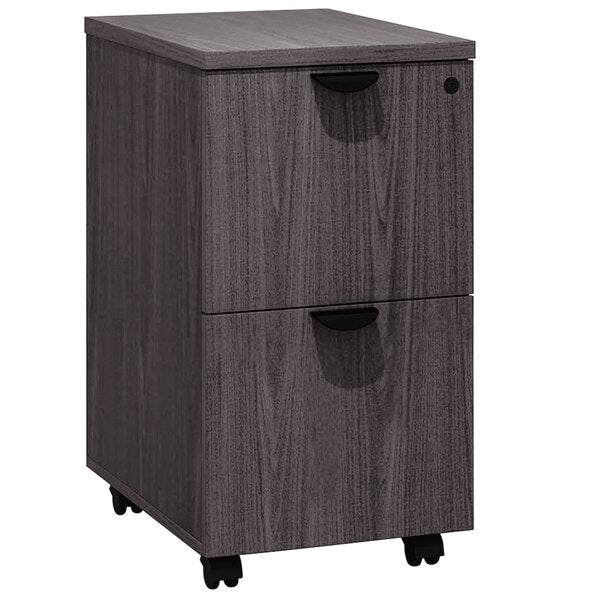 Boss Mobile Pedestal Letter File Cabinet with 2 File Drawers, 16"W x 22"D x 28.5"H (N149) - SchoolOutlet