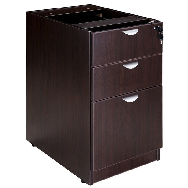 Boss Deluxe Pedestal Letter File Cabinet with 2 Box Drawers and 1 File Drawer, 16"W x 22"D x 28.5"H (N166) - SchoolOutlet