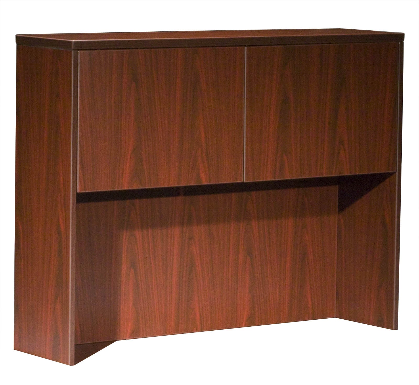 Boss Two Door Hutch, Mahogany 48"W x 12"D x 36"H (N339) - SchoolOutlet