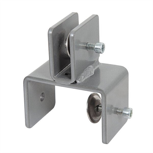 Boss Bracket/Hardware for Plexiglass Sneeze Guards - Top Mounting - 2/Set, Silver (NP01) - SchoolOutlet