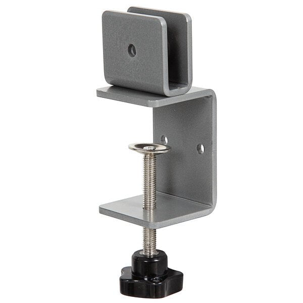 Boss Bracket/Hardware for Plexiglass Sneeze Guards - Side Mounting - 2/Set, Silver (NP02) - SchoolOutlet