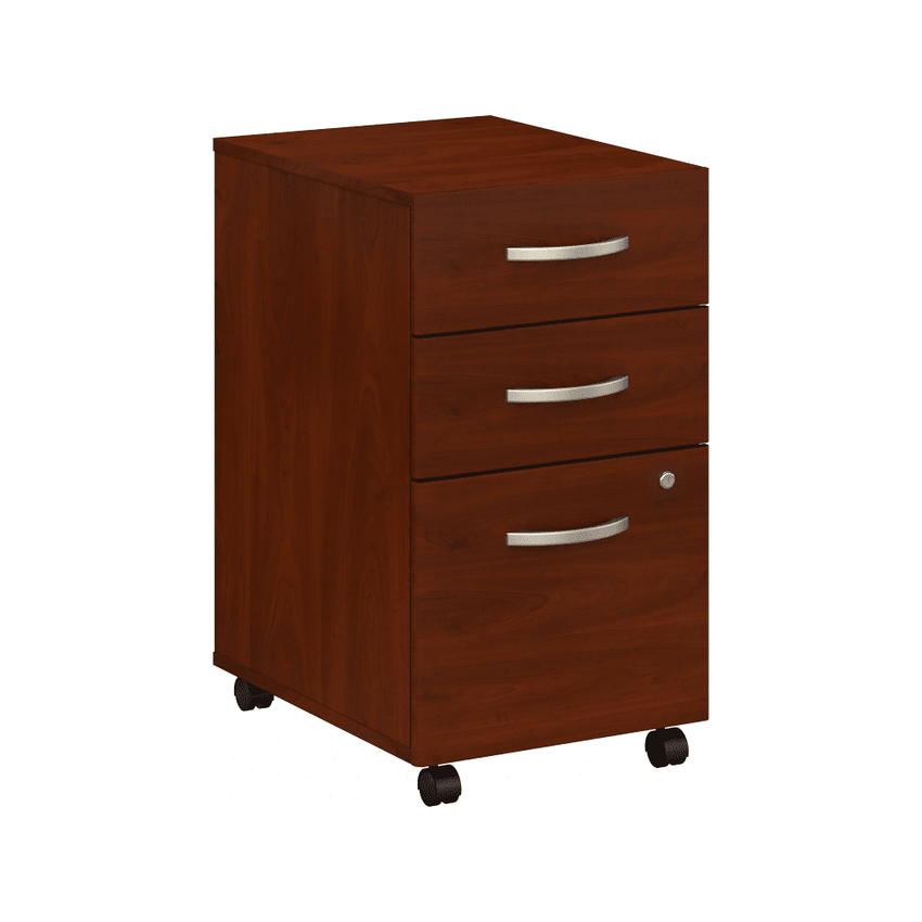 Bush Furniture 3 Drawer Mobile File Cabinet - Compact Office Storage Solution (SCF216X) - SchoolOutlet