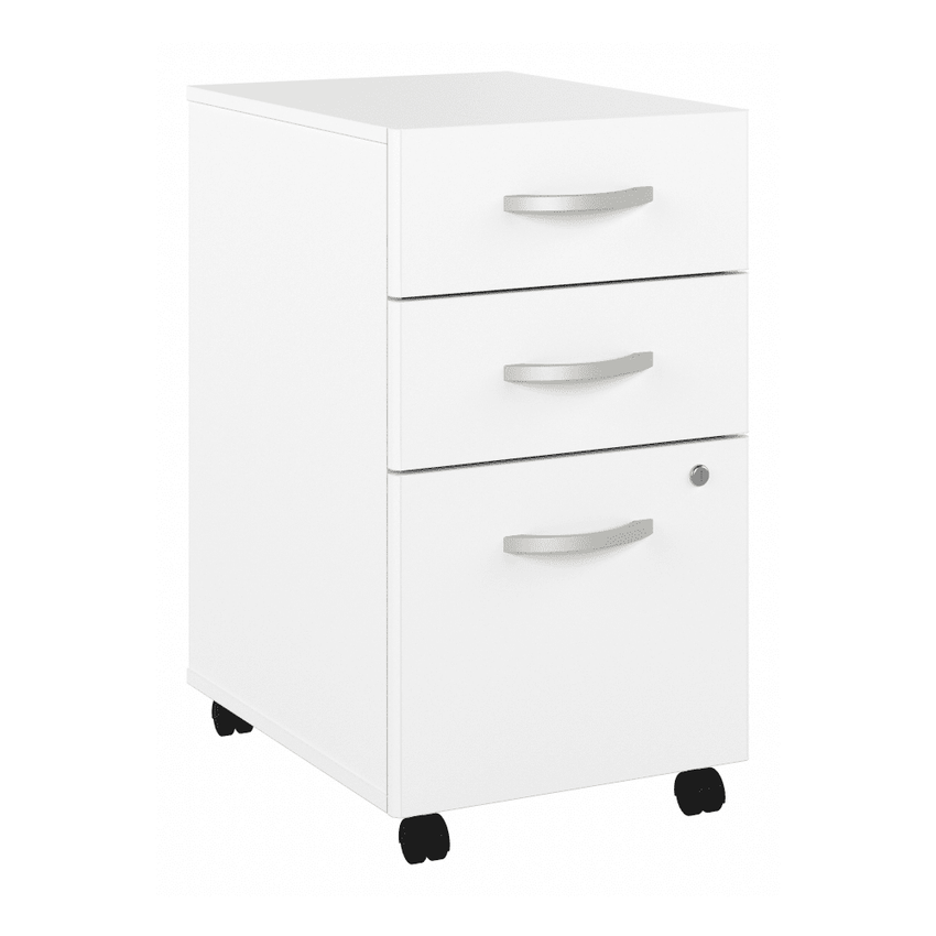 Bush Furniture 3 Drawer Mobile File Cabinet - Compact Office Storage Solution (SCF216X) - SchoolOutlet
