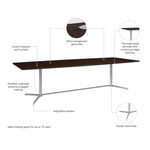 Bush Furniture 120 - inch Office Conference Table with Metal Base (99TBM120X) - SchoolOutlet