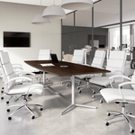 Bush Furniture 120 - inch Office Conference Table with Metal Base (99TBM120X) - SchoolOutlet