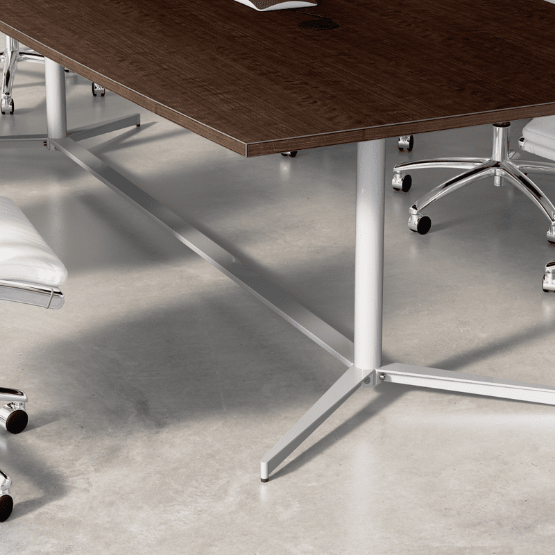 Bush Furniture 96 - inch Office Conference Table with Metal Base (99TBM96X) - SchoolOutlet