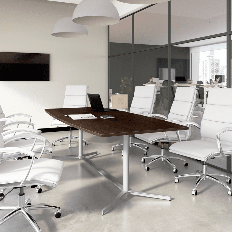 Bush Furniture 96 - inch Office Conference Table with Metal Base (99TBM96X) - SchoolOutlet