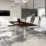 Bush Furniture 96 - inch Office Conference Table with Metal Base (99TBM96X) - SchoolOutlet