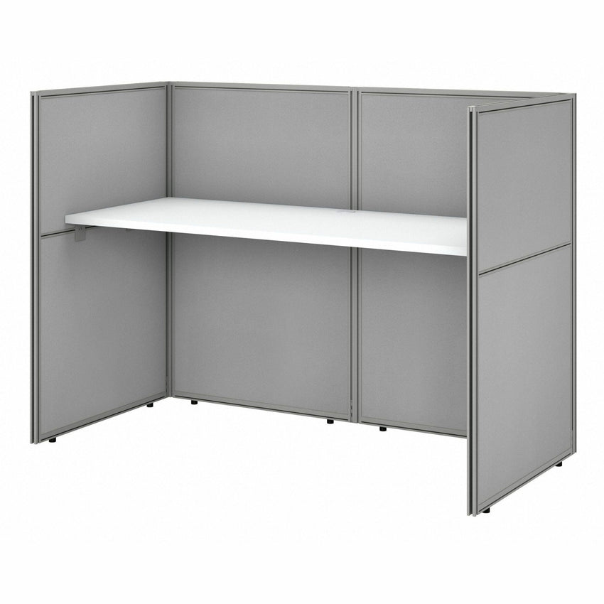 Bush Furniture 60"W Cubicle Desk with 45"H Closed Panels Workstation - Modular Office Solution (EOD260WH03X) - SchoolOutlet