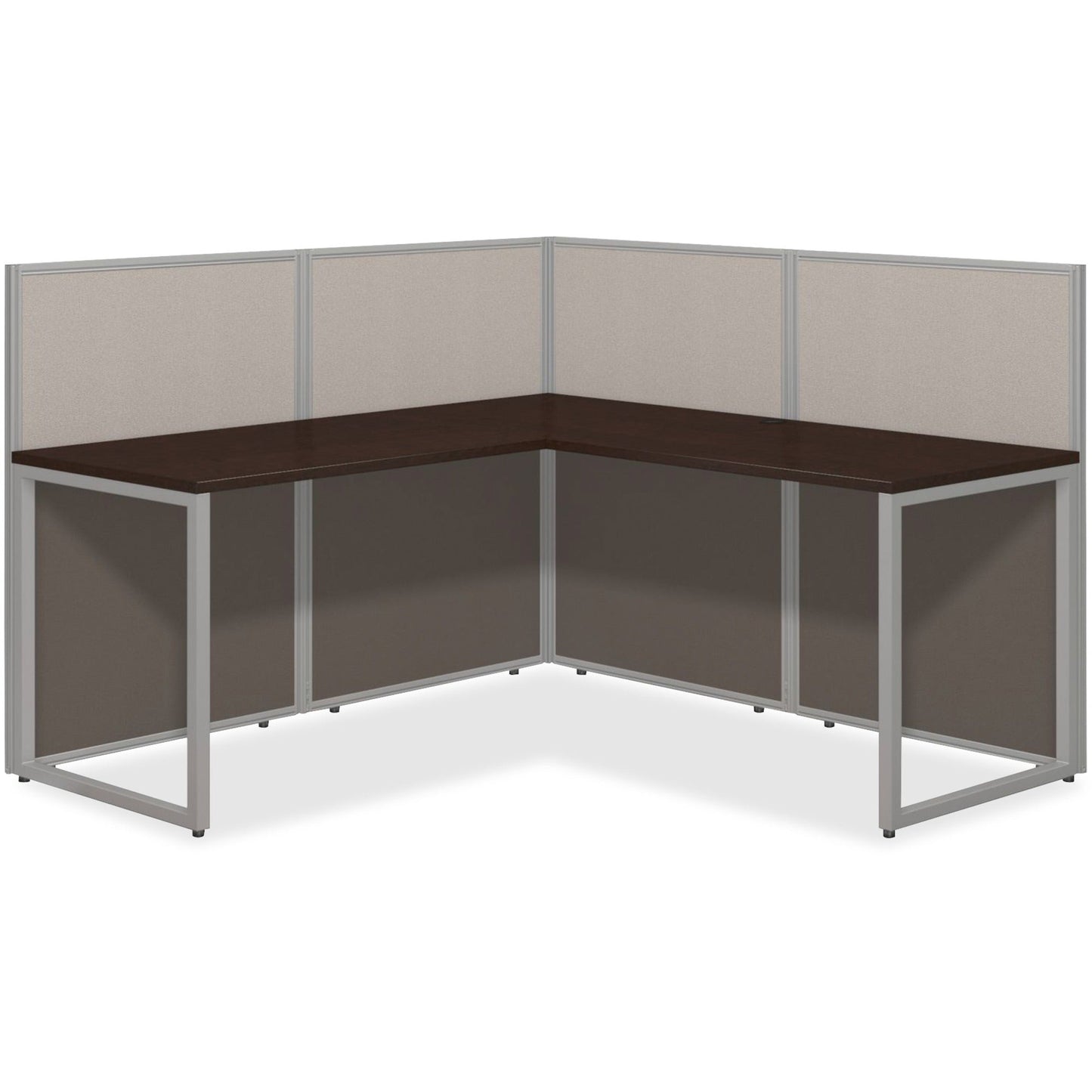 Bush Furniture 60"W L - Shaped Cubicle Desk Open Office Workstation - Modular Collaborative Workspace (EOD360XX03X) - SchoolOutlet