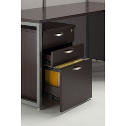 Bush Furniture 60"W L Shaped Cubicle Desk with File Cabinet and 45"H Panels - Modular Collaborative Workspace (EOD360SXX03K)