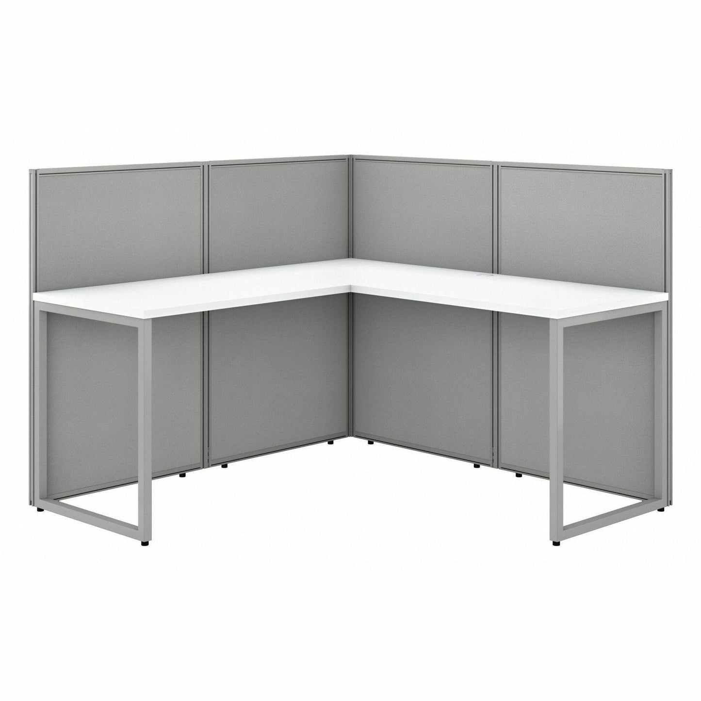 Bush Furniture 60"W L - Shaped Cubicle Desk Open Office Workstation - Modular Collaborative Workspace (EOD360XX03X) - SchoolOutlet