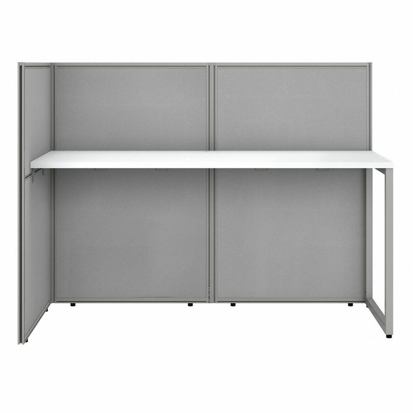 Bush Furniture 60"W 2 - Person Straight Desk Open Office with 45"H Panels (EOD460MR03X) - SchoolOutlet