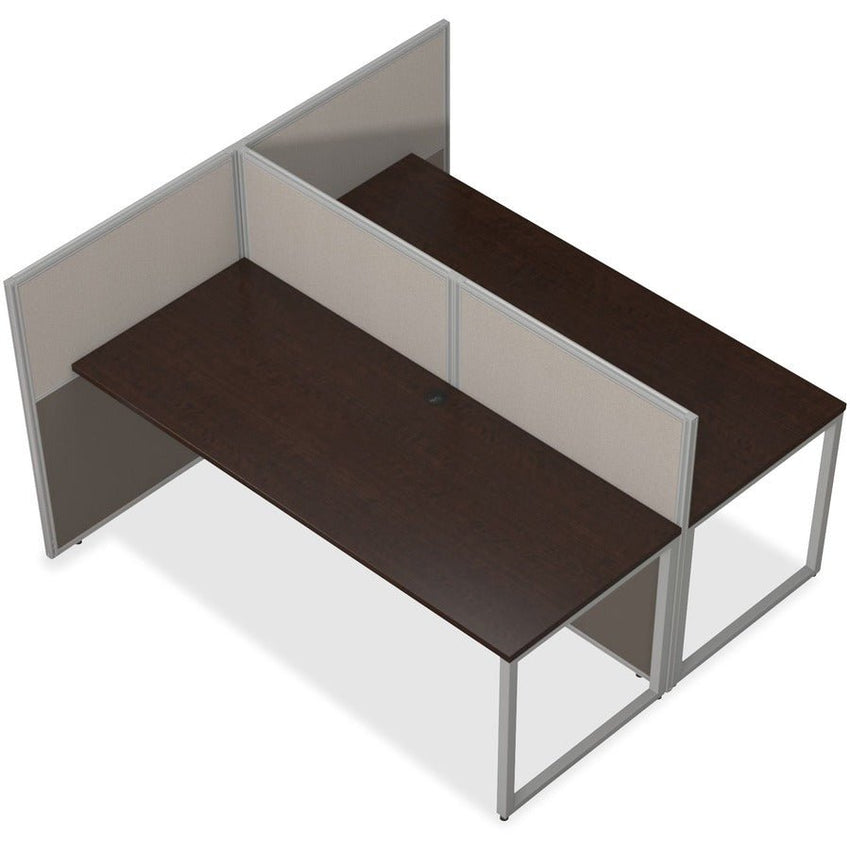 Bush Furniture 60"W 2 - Person Straight Desk Open Office with 45"H Panels (EOD460MR03X) - SchoolOutlet