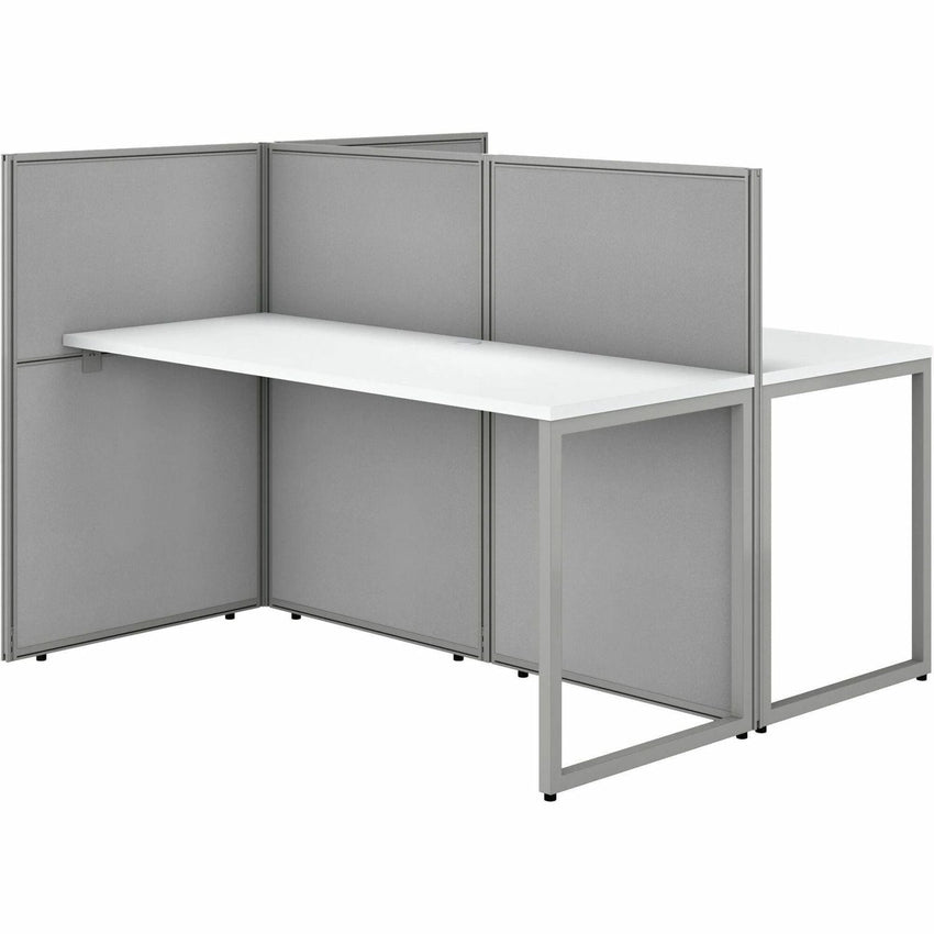 Bush Furniture 60"W 2 - Person Straight Desk Open Office with 45"H Panels (EOD460MR03X) - SchoolOutlet