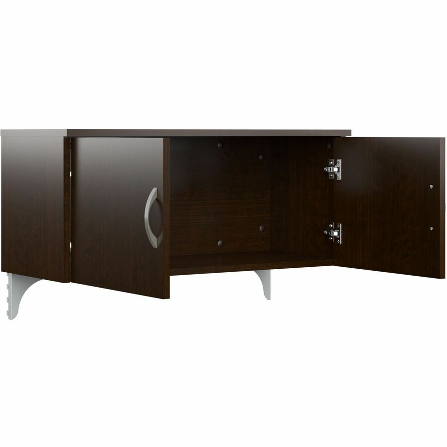 Bush Furniture 60"W 4 - Person Cubicle Desk with File Cabinets and 66"H Panels - Modern Modular Workstation Set (EODH66SWH03X) - SchoolOutlet