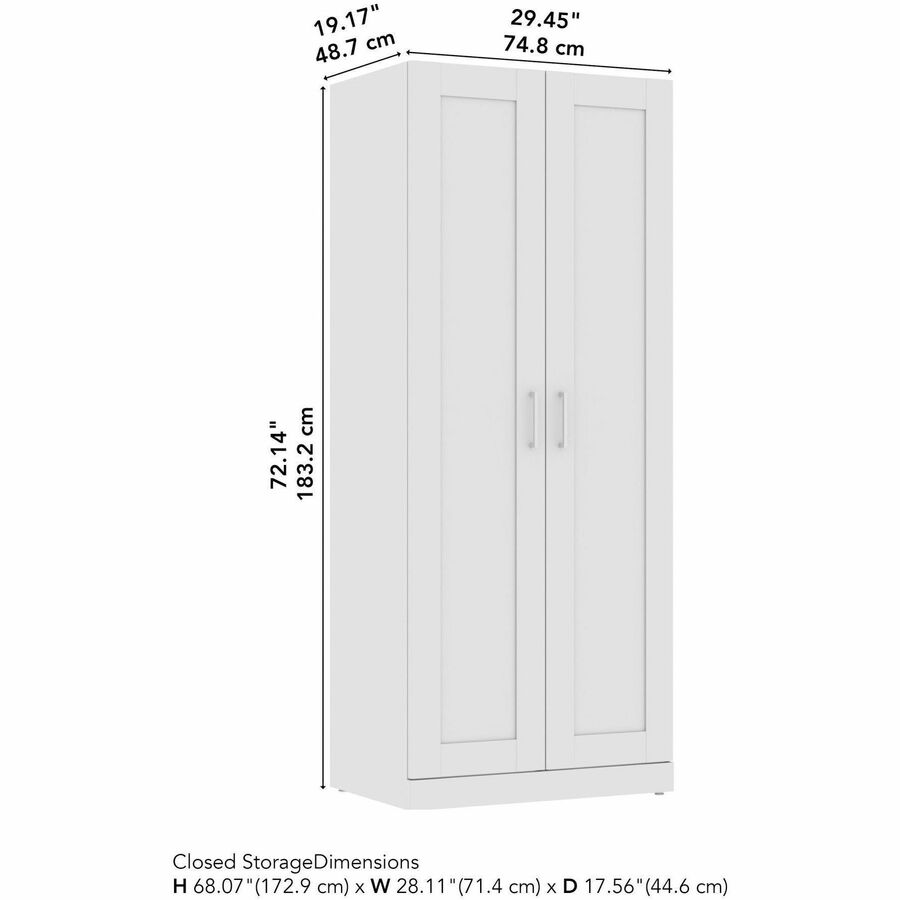Bush Furniture 29"W x 19"D x 72H 2 Door Storage Cabinet (HHS630X) - SchoolOutlet