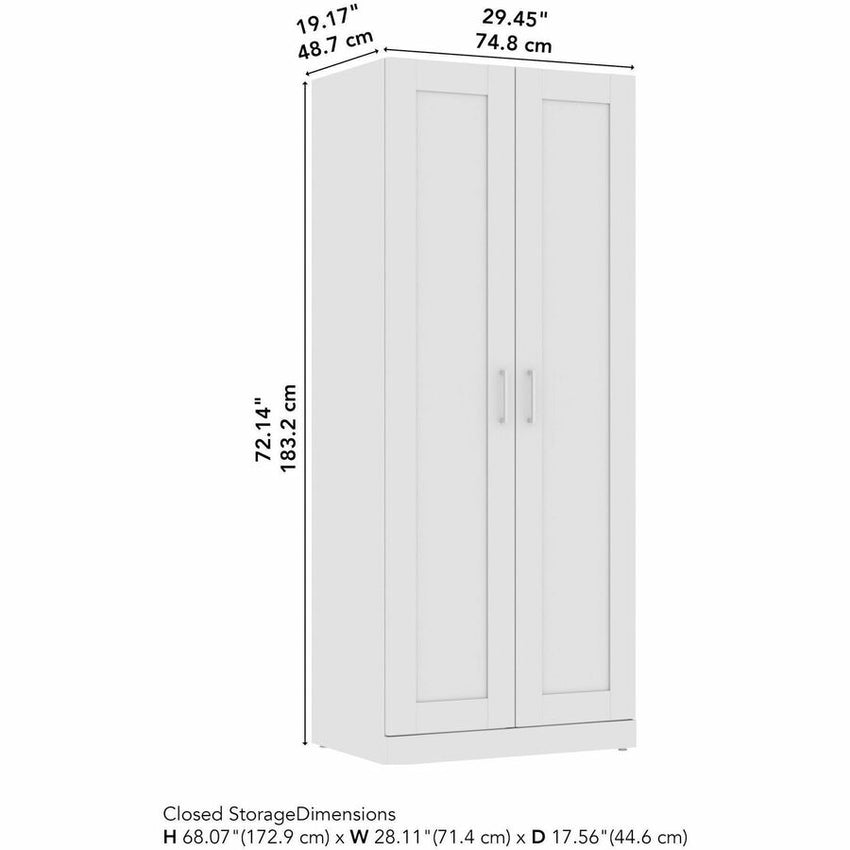 Bush Furniture 29"W x 19"D x 72H 2 Door Storage Cabinet (HHS630X) - SchoolOutlet