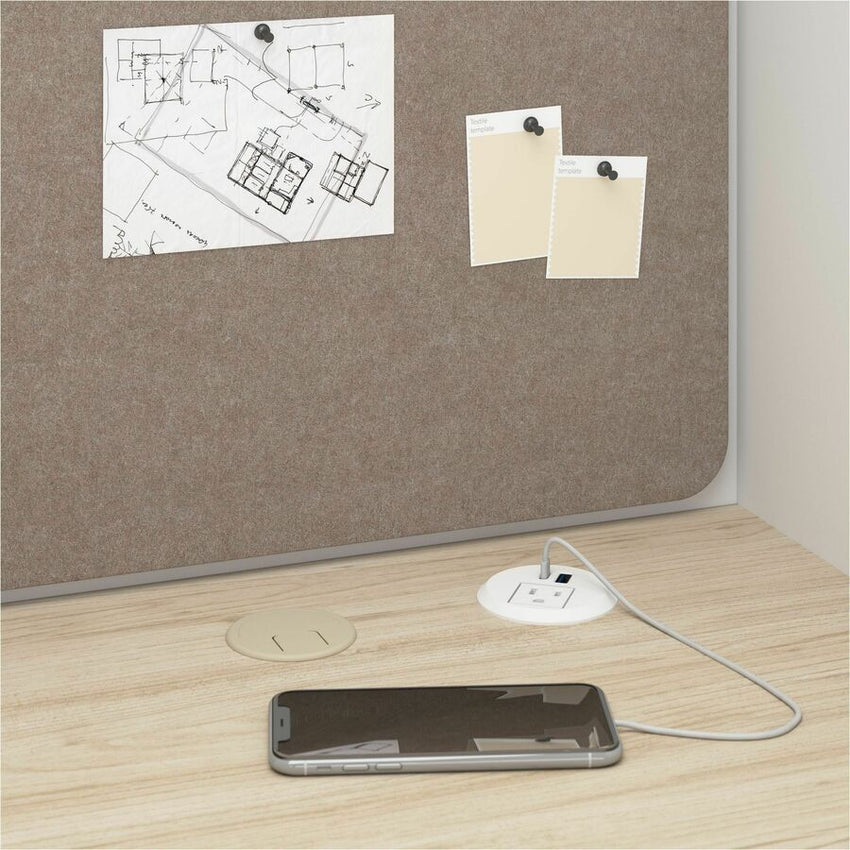 Bush Furniture 47"W x 24"D x 48H Small Cubicle Desk with Storage (HUCB248X) - SchoolOutlet