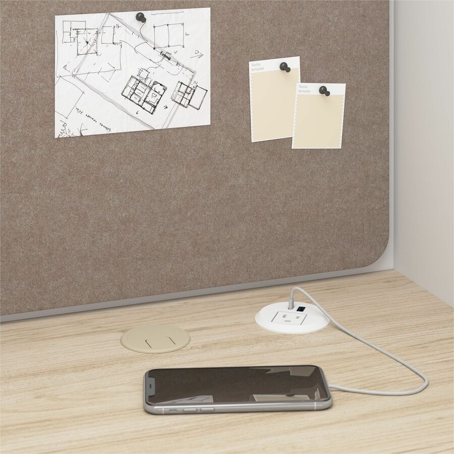 Bush Furniture 59"W x 30"D x 48H Cubicle Desk with Storage (HUCB260X) - SchoolOutlet