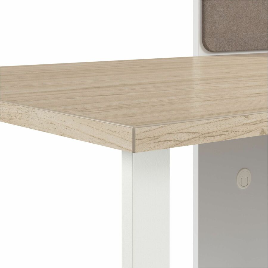 Bush Furniture 59"W x 30"D x 48H Cubicle Desk with Storage (HUCB260X) - SchoolOutlet
