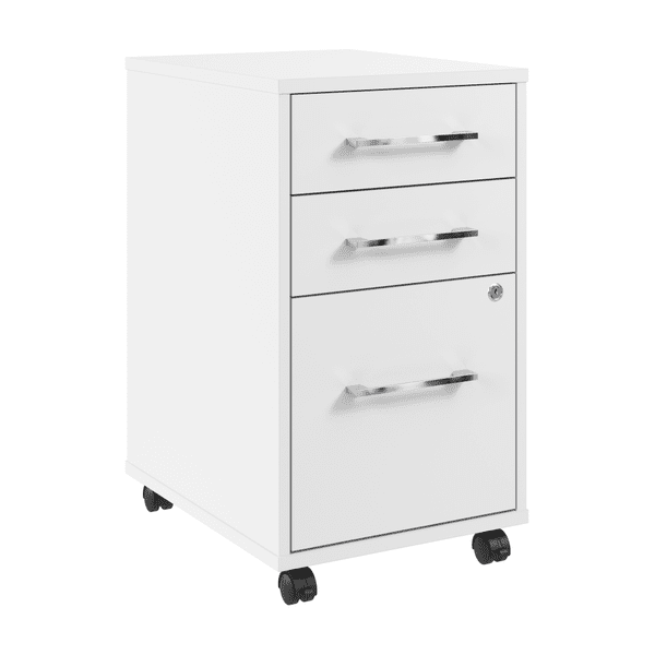 Bush Furniture 16"W x 20"D x 27H 3 Drawer Mobile File Cabinet (HUF116X) - SchoolOutlet
