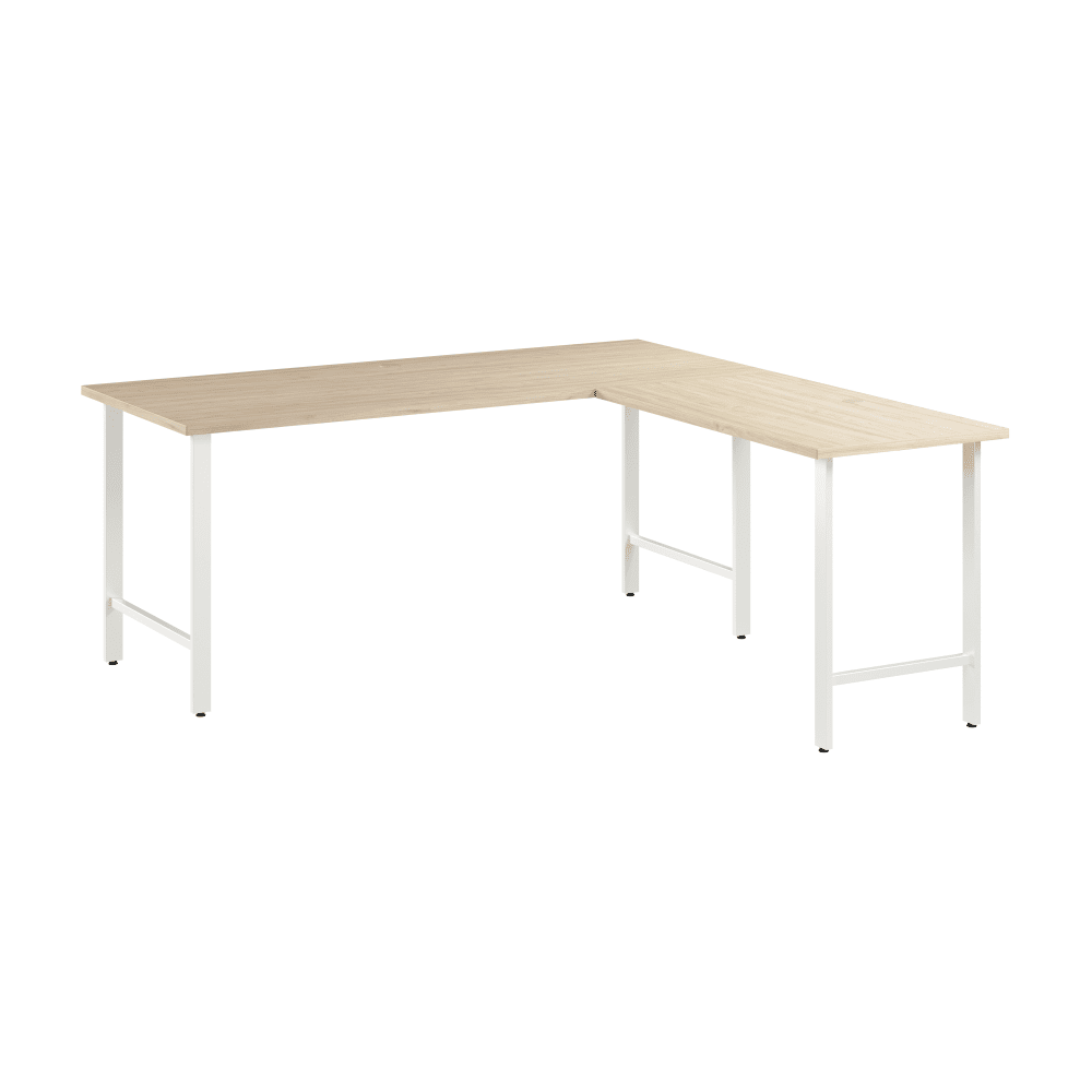 Bush Furniture 72W L - Shaped Office Desk with Metal Legs (HUS001X) - SchoolOutlet
