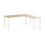 Bush Furniture 72W L - Shaped Office Desk with Metal Legs (HUS001X) - SchoolOutlet