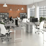 Bush Furniture 72W L - Shaped Office Desk with Metal Legs (HUS001X) - SchoolOutlet