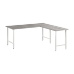 Bush Furniture 72W L - Shaped Office Desk with Metal Legs (HUS001X) - SchoolOutlet