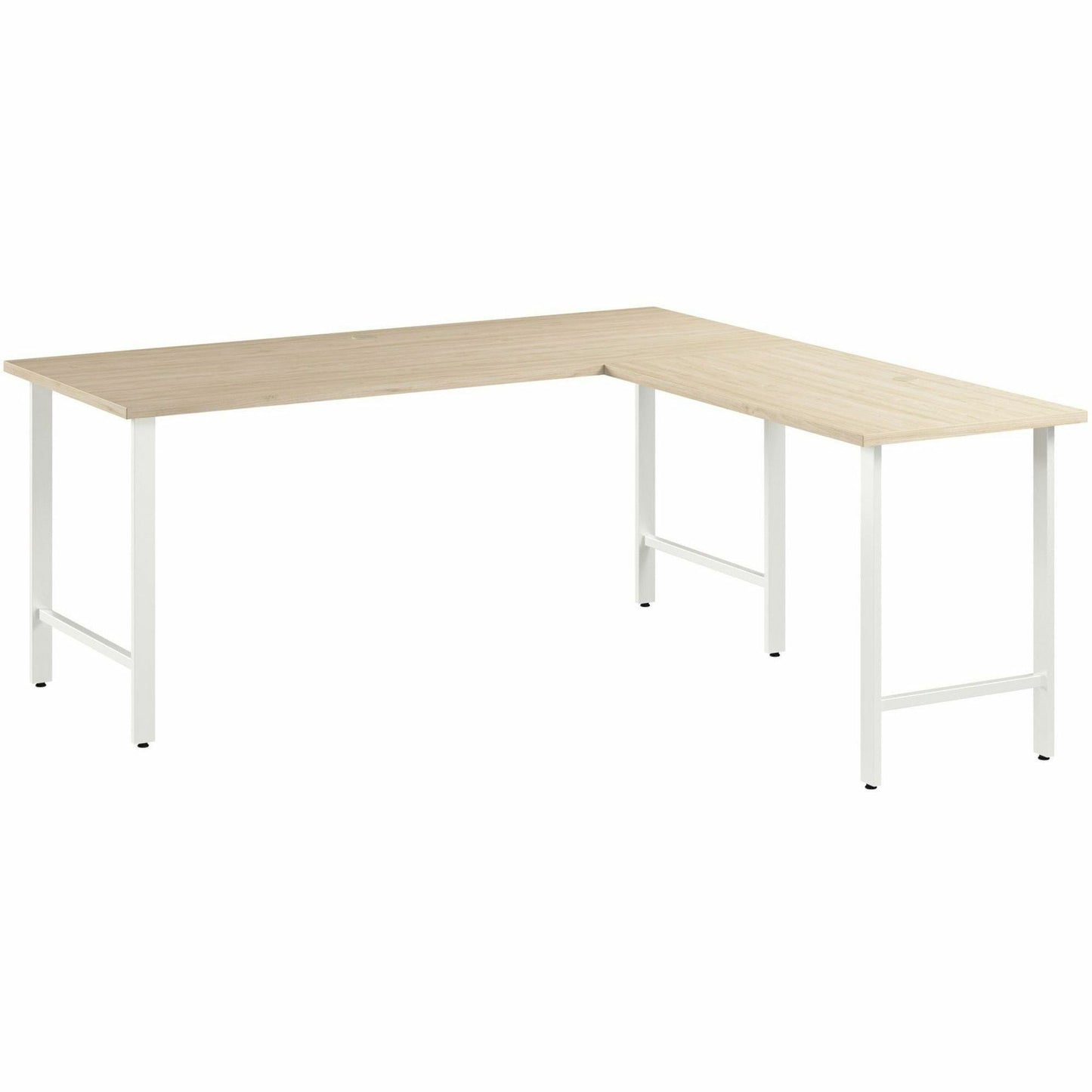 Bush Furniture 72W L - Shaped Office Desk with Metal Legs (HUS001X) - SchoolOutlet