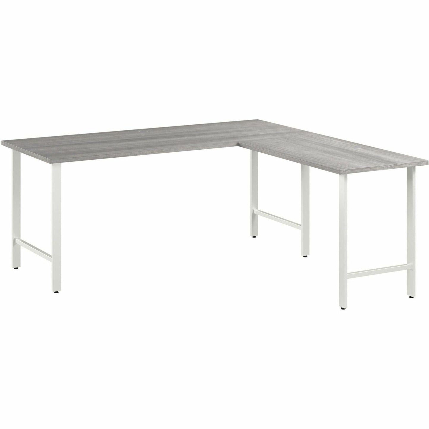 Bush Furniture 72W L - Shaped Office Desk with Metal Legs (HUS001X) - SchoolOutlet