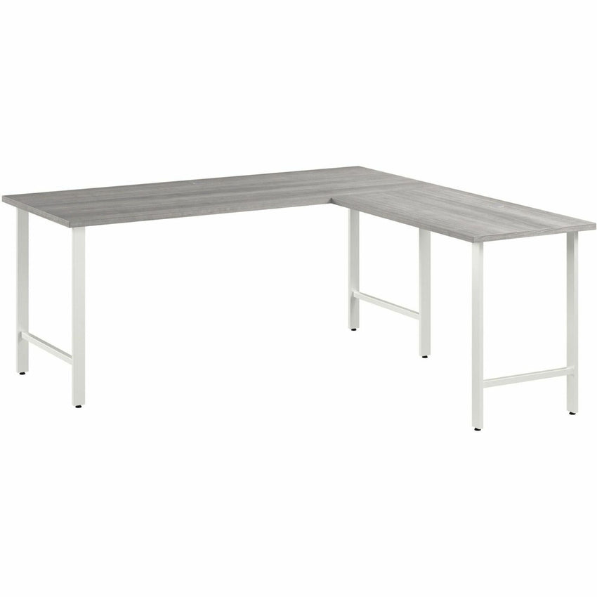Bush Furniture 72W L - Shaped Office Desk with Metal Legs (HUS001X) - SchoolOutlet
