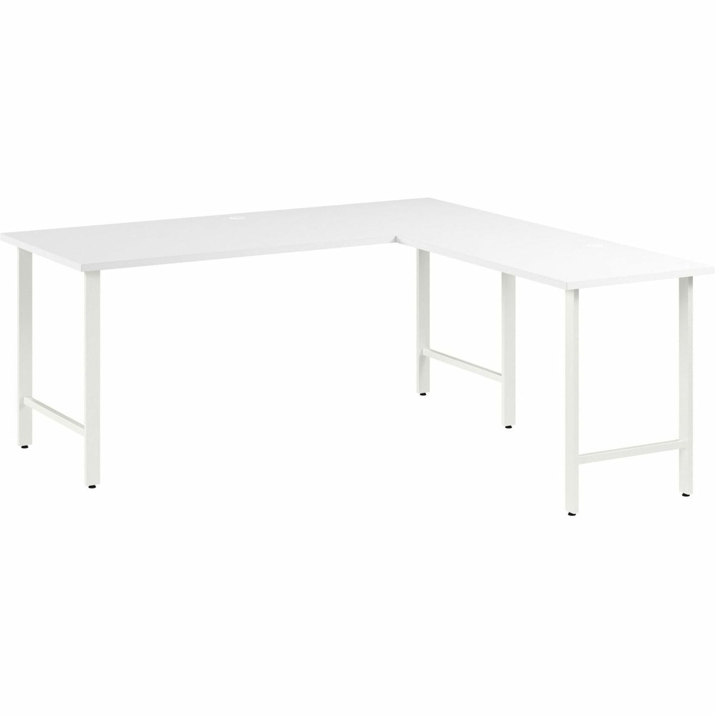 Bush Furniture 72W L - Shaped Office Desk with Metal Legs (HUS001X) - SchoolOutlet